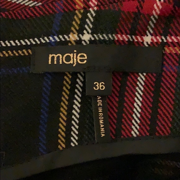 Maje “Judie” tartan plaid kilt skirt FR 36/US 4 - Picture 6 of 7